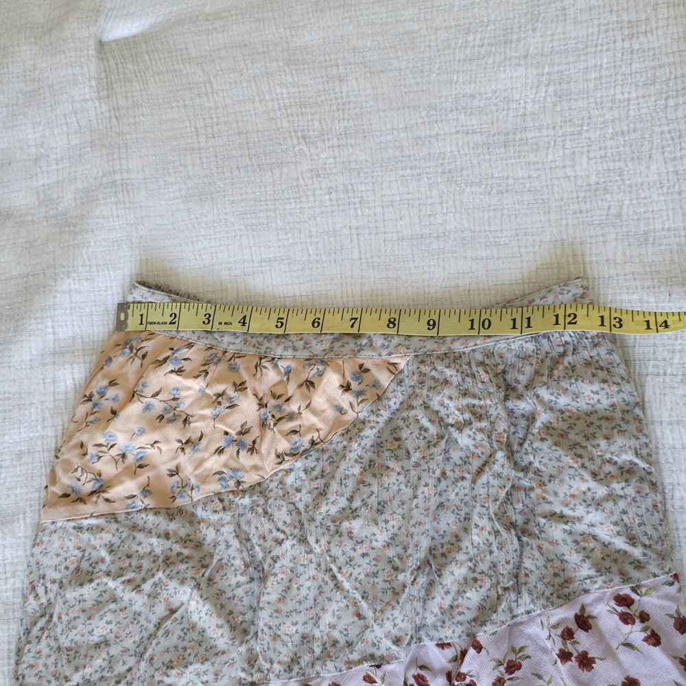 American Eagle Boho Patchwork High Low Skirt Ruff… - image 4